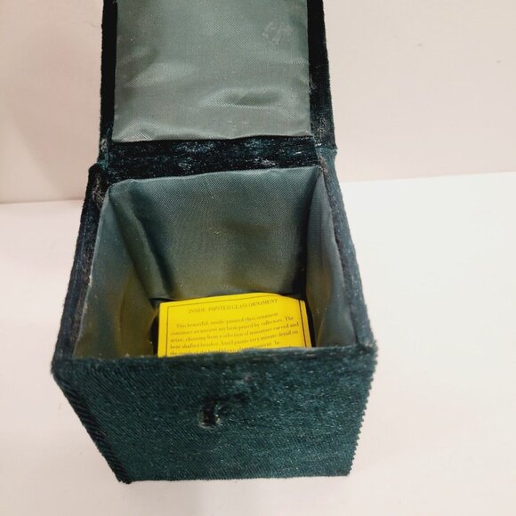 Hand-Painted Glass Gingerbread Man Ornament With Velvet Storage Box - Picture 3 of 4